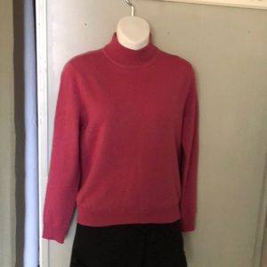 Mock turtle neck wool sweater